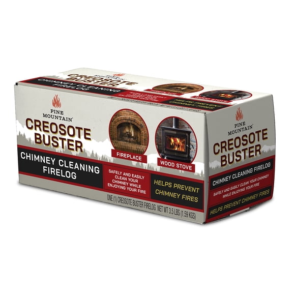 Leña de seguridad para limpieza de chimeneas Pine Mountain Creosote Buster, 3.5 libras, marrón, 1 unidad, (4152501500)