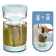 thumbnail image 1 of Tarro de pepinillos Luvan de vidrio de 1000 ml con colador, tapa abatible, 34 oz, 1 of 3