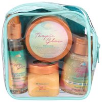 Set De Regalo De Ducha Tree Hut Tropic Glow Con Exfoliante, Gel Y Mantequilla