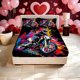 thumbnail image 1 of Off-Road Motorcycle Rider Print Fitted Sheet Set a Must-Have for Family Guest Rooms Deep Pockets for a Secure Fit That Won'T Shift The Perfect Gift for Holidays, 1 of 1