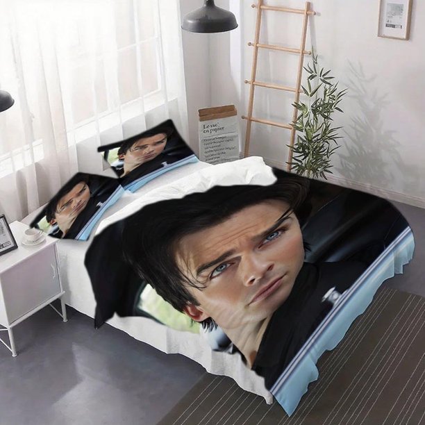 3pcs Ian Somerhalder Eye-Catching Duvet Cover Set - Soft Duvet Cover And Pillowcases Suitable for All Seasons