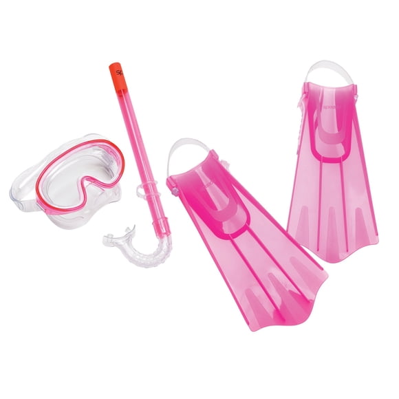 Set de natación Speedo Aqua Quest con máscara, esnórquel y aletas, unisex, de 3 a 8 años