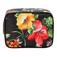 Bolsa De Viaje Conair Con Doble Cierre, Diseño Floral, Color Negro