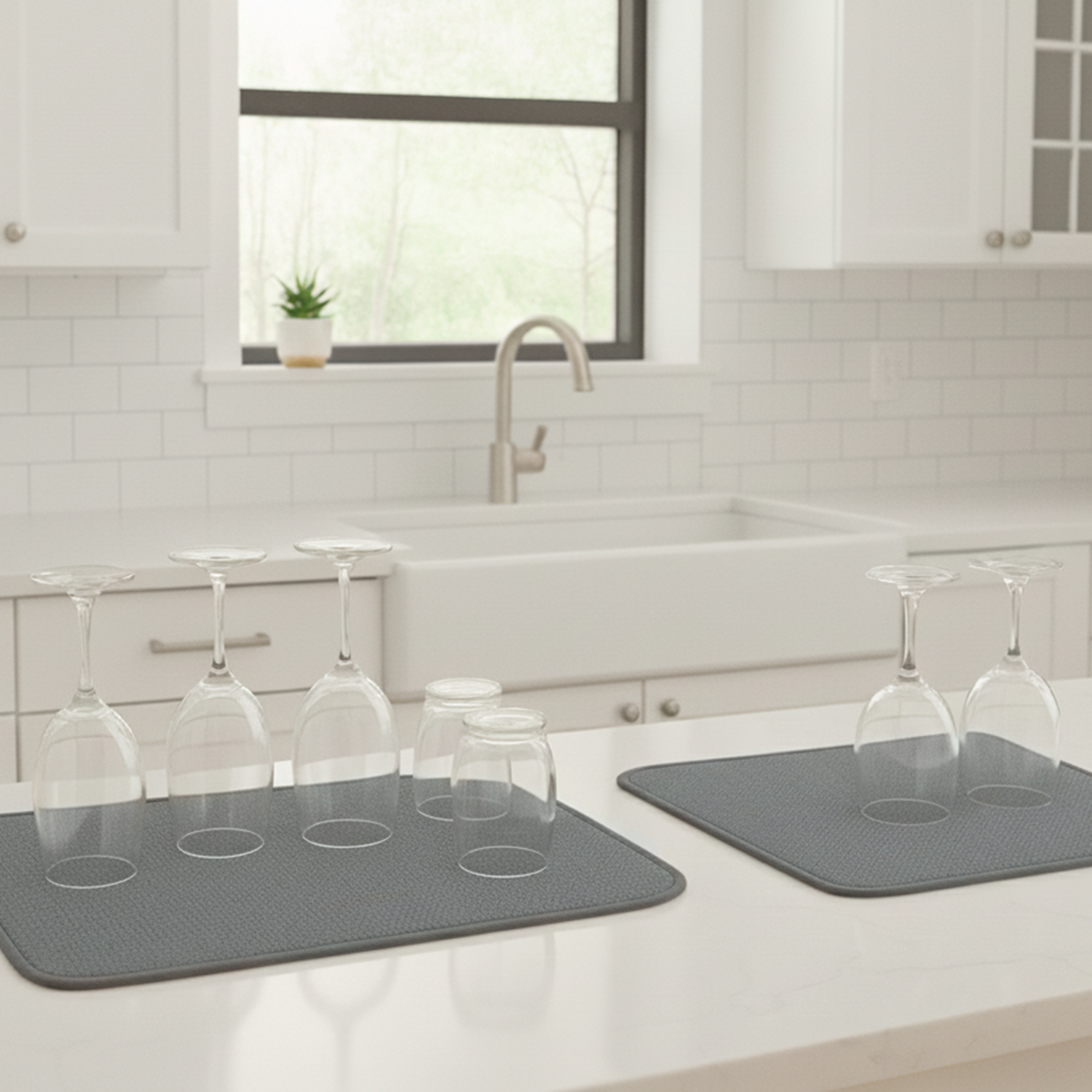 Set De 2 Tapetes De Secado Nautica Home Alta Absorción Gris