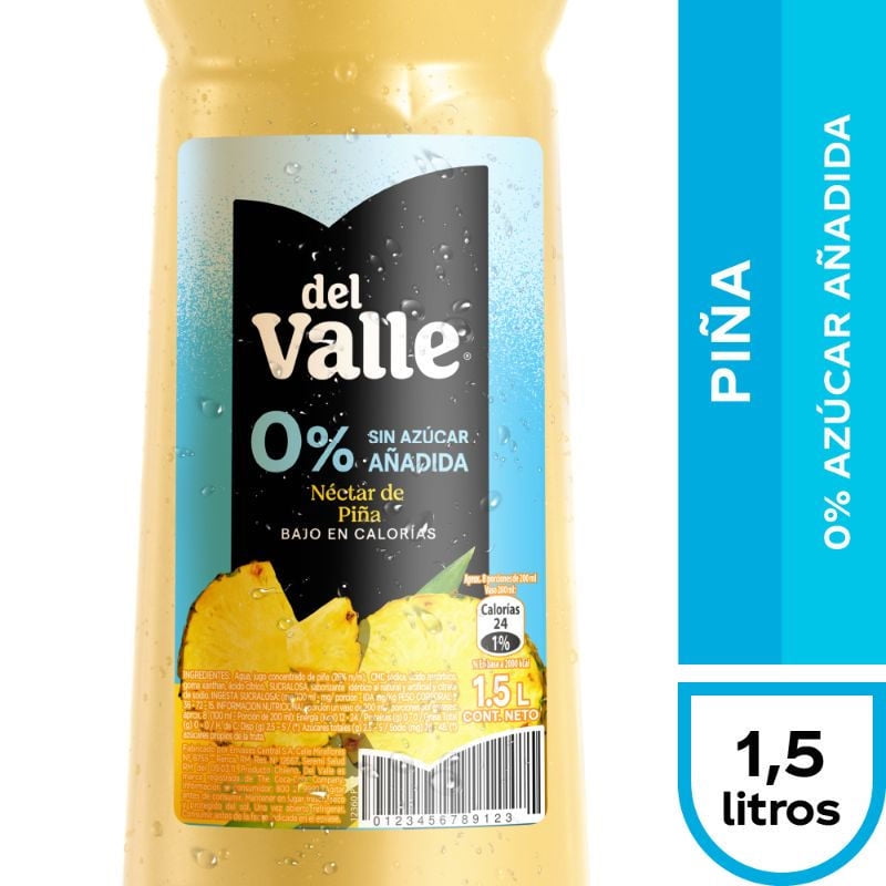 Néctar De Piña 0% Azúcar Añadida Botella 1,5 L Andina del Valle