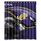 thumbnail image 1 of Cortina de ducha de los Baltimore Ravens, juego de cortina de baño con ganchos, tamaño 60 x 72 pulgadas, 1 of 3