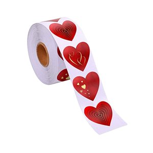 Magideal - Pegatinas Para El Día De San Valentín, Pegatinas Para Sobres, Etiquetas De Sellado, Pegatinas De Corazón Para Álbum De Recortes, Embalaje De Regalo, , Estampado Estampado De Corazones 38 Cm.