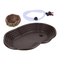 Magideal - Cuenco De Baño Para Reptiles, Cuenco De Alimentación Para Reptiles, Decoración Del Hábitat, Cuenco De Agua Para Tortugas, Tortugas Terrestres, Baño De Con Drenaje
