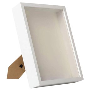 Bothyi - Marco De Madera Para Sombra, Marco Decorativo Para Fotos, Recuerdos De Premios Florales, Color Blanco