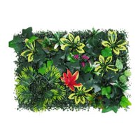Magideal - Panel De Pared De Plantas Artificiales, Telón De Fondo Verde Falso, Protección Solar, Panel Decorativo De Césped Sintético Para Decoración De Fiestas Estilo F