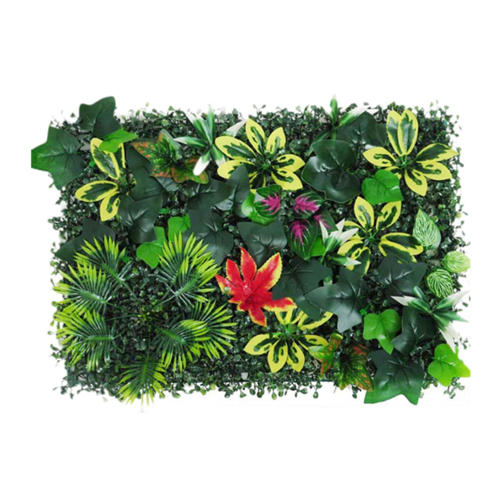 Magideal - Panel De Pared De Plantas Artificiales, Telón De Fondo Verde Falso, Protección Solar, Panel Decorativo De Césped Sintético Para Decoración De Fiestas Estilo F