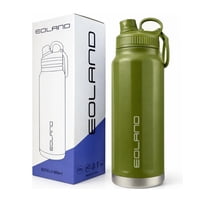 Eoland - Termo 800Ml Acero Inoxidable Botella Agua Termica Liquido Verde Musgo