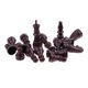 thumbnail image 3 of Piezas de ajedrez de plastico de repuesto de 16 piezas / piezas de ajedrez marrones, 3 of 5