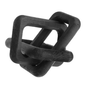 Bothyi - Nudo De Madera Rústica Para Decoración De Eslabones De Cadena De Madera De 3 Eslabones Para Mesa De Dormitorio De Granja, Color Negro