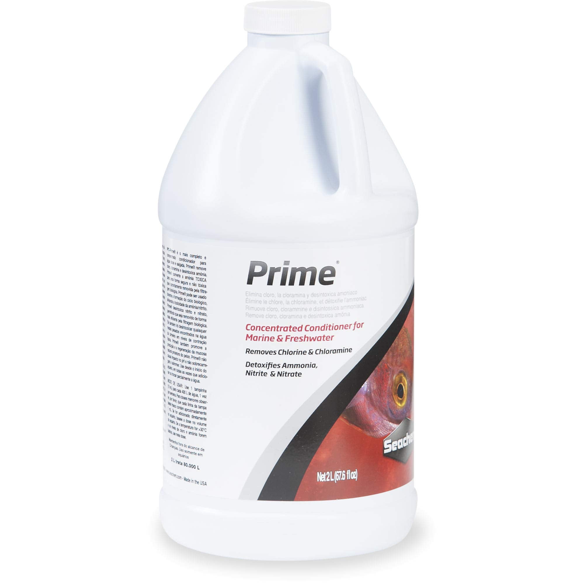 Acondicionador De Agua Seachem Prime 2L Para Agua Marina Y De Agua Dulce