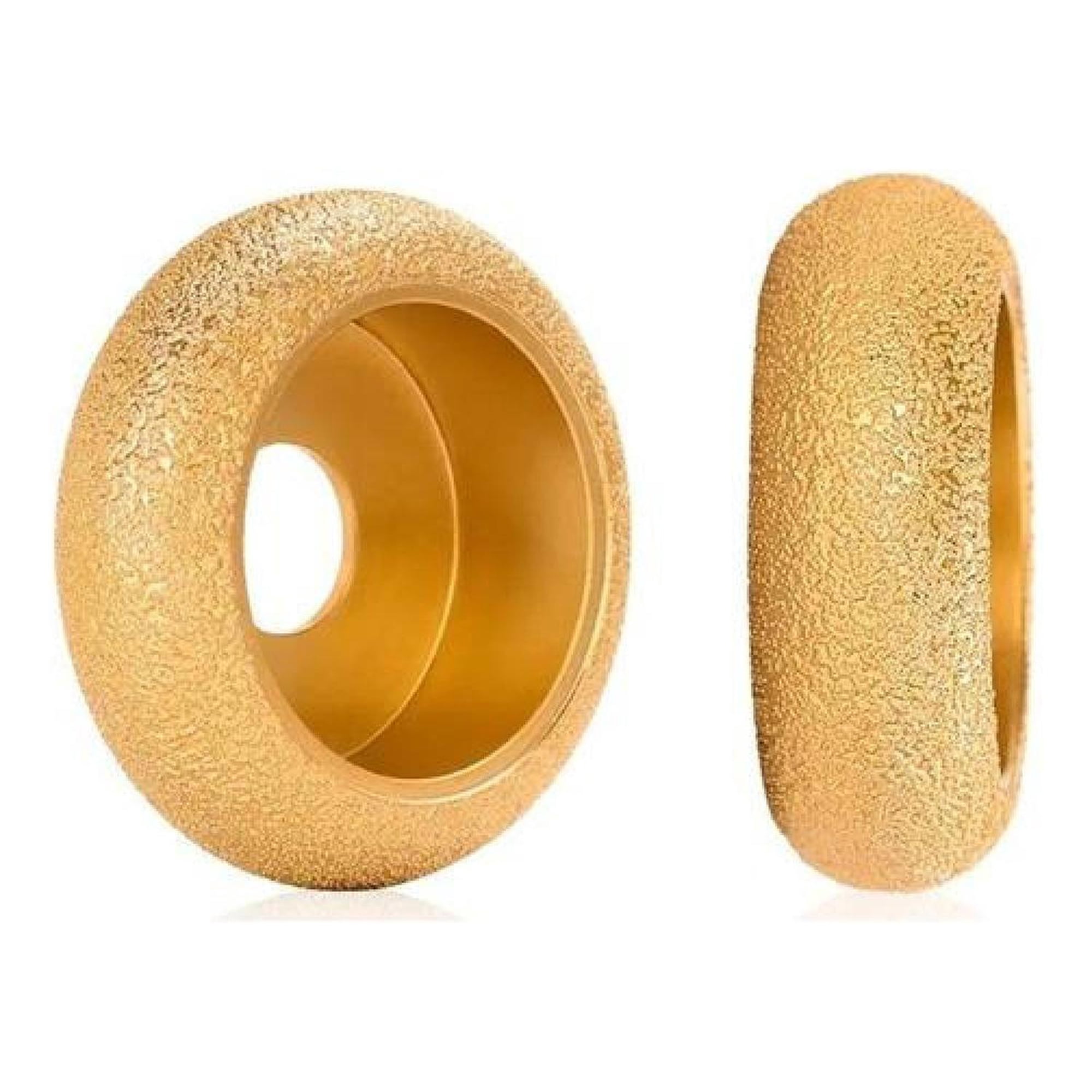 Genérica - Disco Diamantado Borde Cóncavo Esmeril Granito Marmol - Dorado Oscuro