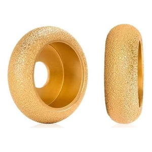 Genérica - Disco Diamantado Borde Cóncavo Esmeril Granito Marmol - Dorado Oscuro