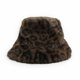 thumbnail image 1 of Gorro Bucket Mujer Peludo Animal Print Leopardo Invierno Suave Negro Talla Única, 1 of 4