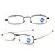 thumbnail image 2 of Gafas de lectura con antena anti-luz azul para hombres y mujeres, gafas telescópicas con patas plegables, gafas portátiles para personas mayores con bolsa con cremallera, 2 of 5