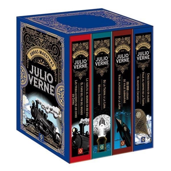 Libro Julio Verne -0bras Maestras- 4 Volumenes