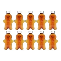 Bothyi - 10 Botellas De Jugo Vacías De Hombre De Jengibre De 500 Ml Para Jugo De Refrigerador De Té Marrón