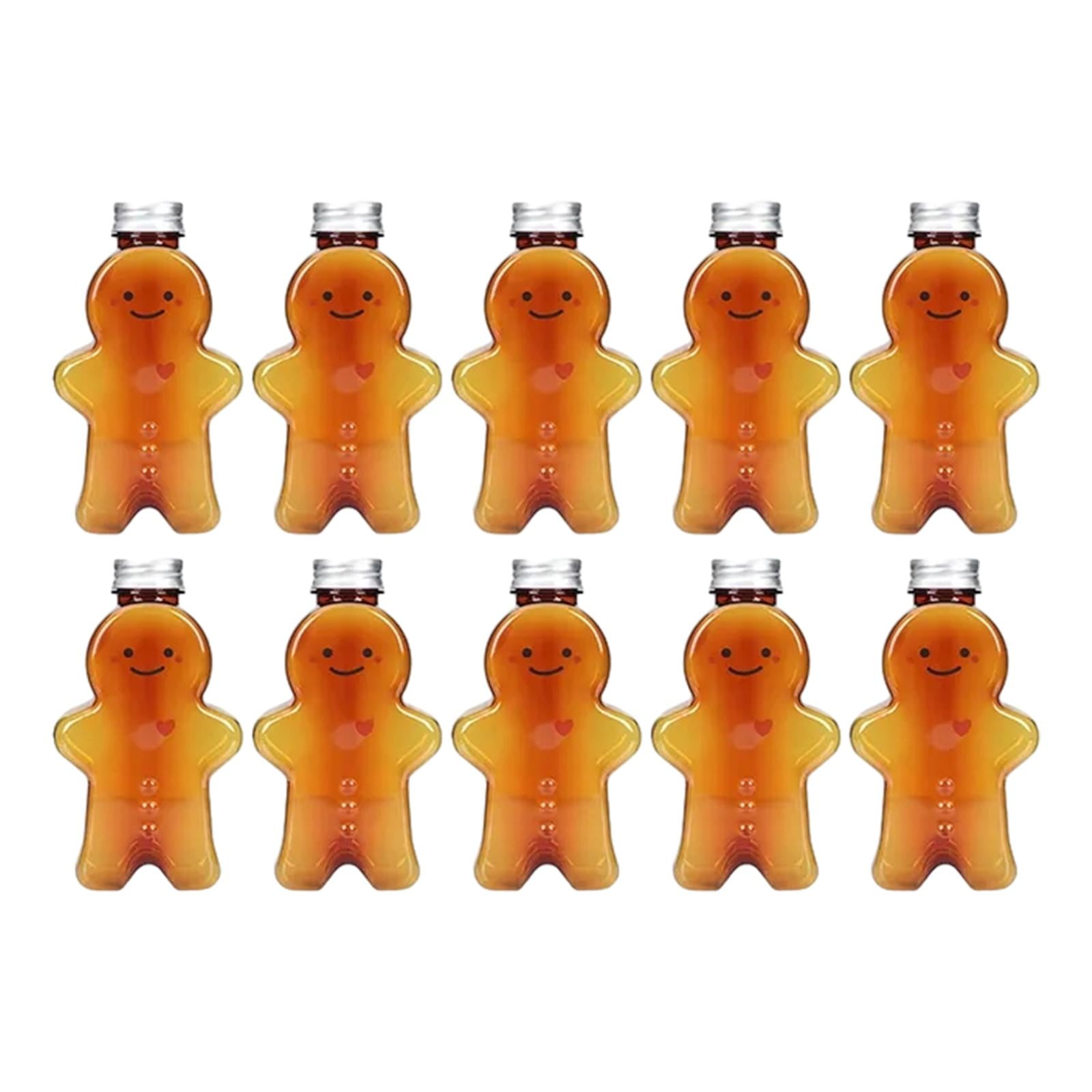 Bothyi - 10 Botellas De Jugo Vacías De Hombre De Jengibre De 500 Ml Para Jugo De Refrigerador De Té Marrón