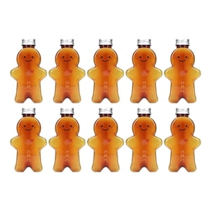 Bothyi - 10 Botellas De Jugo Vacías De Hombre De Jengibre De 500 Ml Para Jugo De Refrigerador De Té Marrón