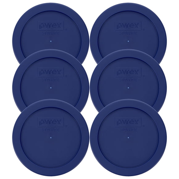 Tapa Pyrex para Recipientes 2 Tazas, Pack de 6, Azul, Libre de BPA