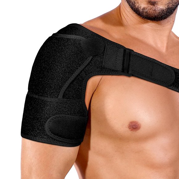 Ortésis de hombro ajustable Wildup con compresión - Negro