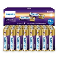 Batería De Litio Philips Aa 1,5 V L91, Paquete De 24 Unidades, No Recargable