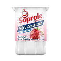 Yoghurt Batido Sin Azúcar Sabor Frutilla Pote 155 Gr Soprole