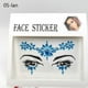 thumbnail image 1 of 5.71*5.91inch Sexy Face Sticker Rhinestone Tattoo Sticker Flashy False Tattoo Women's Party Eyebrow Sticker Decoration DIY Jewelry Tattoo Sticker, 1 of 3
