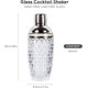 thumbnail image 2 of Coctelera de vidrio JOYCEMALL 385 ml a prueba de fugas, color plata, 2 of 6