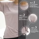 thumbnail image 3 of Camiseta De Manga Corta Para Mujer, Secado Rápido, Para Atletismo, Running, Entrenamiento, Yoga, Rendimiento, 3 of 6