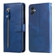 thumbnail image 1 of Funda tipo cartera para Samsung Galaxy A05 con bolsillo con cremallera y ranuras para tarjetas – Función de soporte Azul, 1 of 6