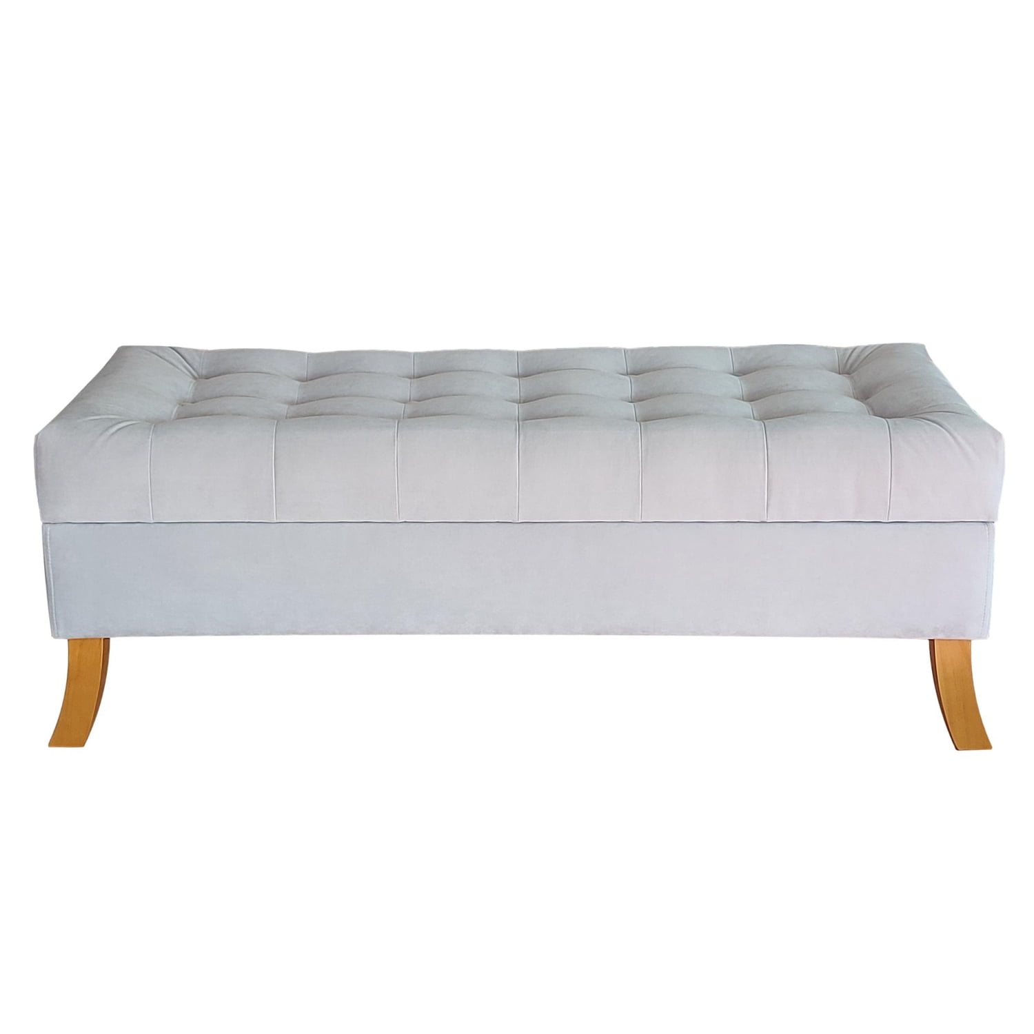 Tapiceria Moderna - Banqueta Baul Portofino Color Gris Perla