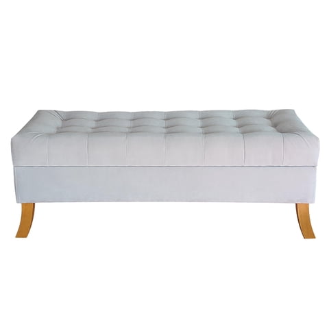 Tapiceria Moderna - Banqueta Baul Portofino Color Gris Perla