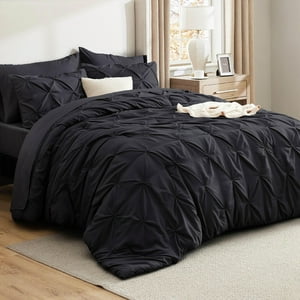 Juego De Edredón Bedsure King Size Negro Con 7 Piezas