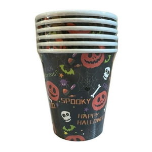 Set 6 Vasos Papel 266 Ml Halloween Big Party