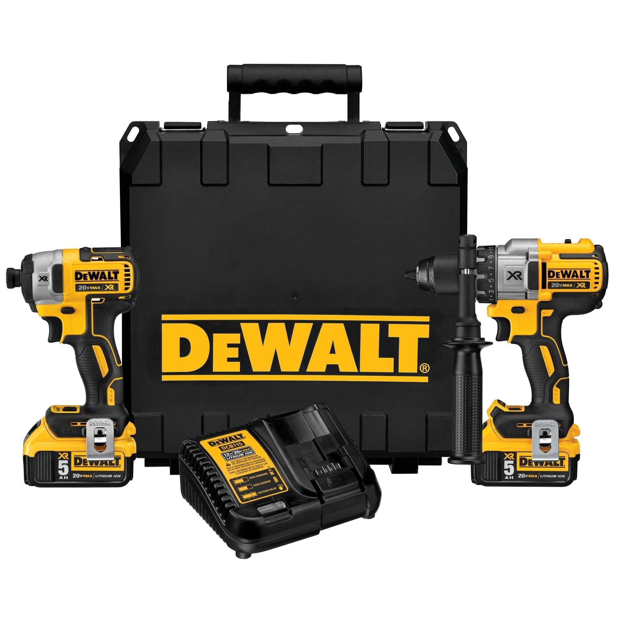 Kit Combinado De Herramientas Eléctricas Dewalt 20 V Max, Martillo Perforador E Impacto