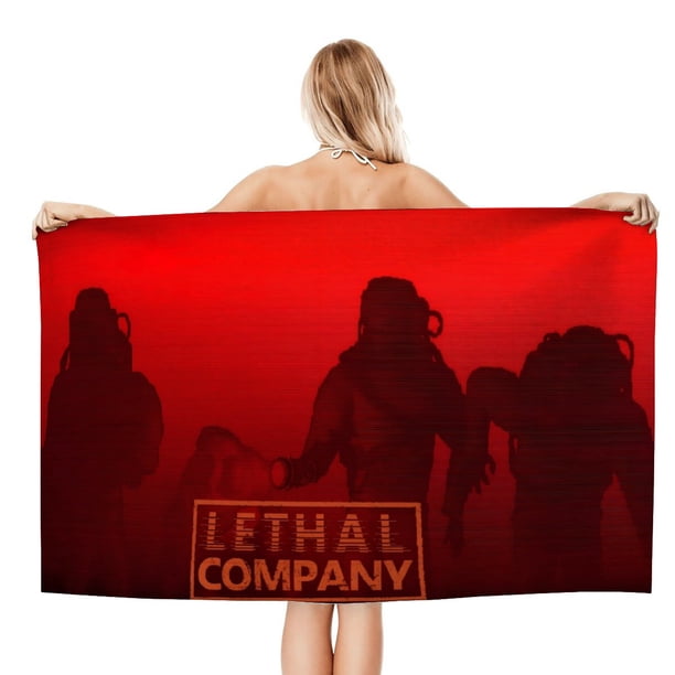 Lethal Company Toalla de playa de secado rápido con diseño temático, regalo para mujeres y niñas, ideal para cumpleaños, fans, amantes de la música, uso en la playa o al aire libre, 78 × 150 cm