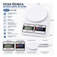 thumbnail image 2 of Balanza Digital Cocina Pesa 10kg 1g Tara Lcd IRM, 2 of 8