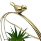 thumbnail image 3 of Figura Decorativa Candelabro Pajarito Dorado Con Mini Planta, 3 of 7