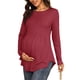 thumbnail image 1 of INSPIRE CHIC Top de Maternidad Babydoll de Manga Larga Blusa de Embarazo 2XL Rojo, 1 of 6