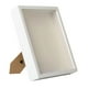 thumbnail image 4 of Caja de sombra de madera con marco, caja de sombra creativa para escritorio, colgante de pared, estuche de exposición de flores secas para decoración Blanco, 4 of 5