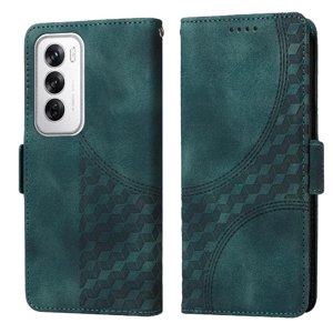 Carcasa Foxdock Oppo Reno 12 5G De Cuero Pu, Diseño Acolchado Clásico, Protección Contra Caídas Y Rayones