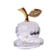thumbnail image 2 of Crystal Apple Figurine Pisapapeles Adorno Decoración Para El Hogar Coleccionables Regalo Blanco, 2 of 5