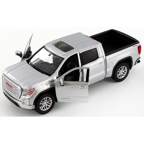 Modelo de metal fundido Motormax 2019 Sierra 1500 SLT Camioneta plateado metálico