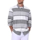 thumbnail image 4 of Camisas de rayas para hombre de manga larga con botones casuales de algodón XL gris, 4 of 6