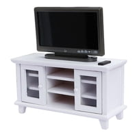 Bothyi - Mueble De Tv En Miniatura Soporte De Tv En Miniatura Juego De Muebles De Casa De Muñecas Blanco